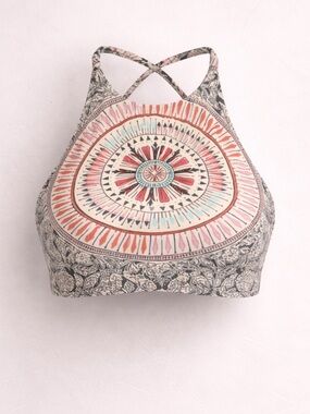 Boho Mandala Halter Bikini Top | Festival Swim Medium
